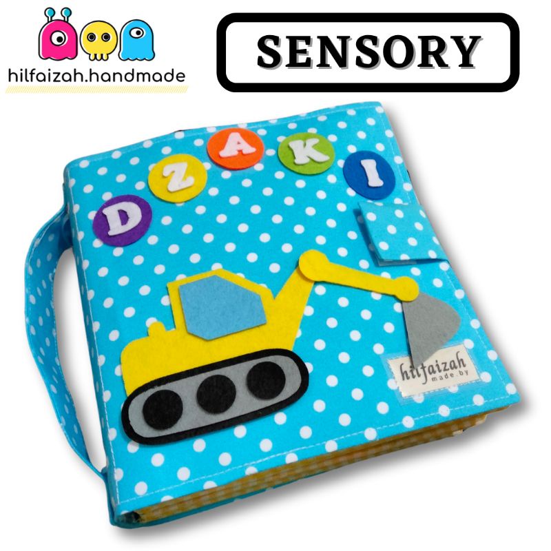 

hilfaizah Busy Book SENSORY ACTIVITY - Quiet Book - Buku Kain Flanel - Mainan Edukasi Anak