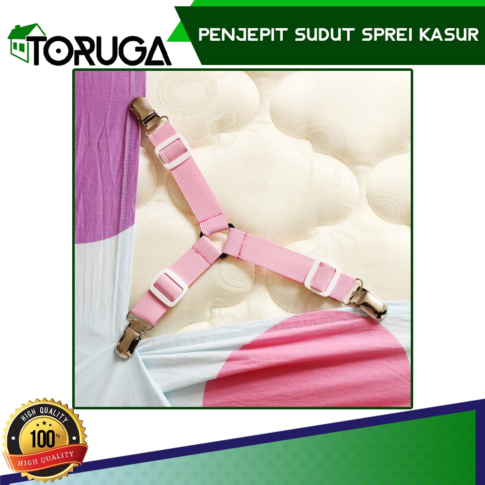 Penjepit Seprei Pengait Pengunci Seprei Kasur Jepitan Besi Bed Sheet Grips