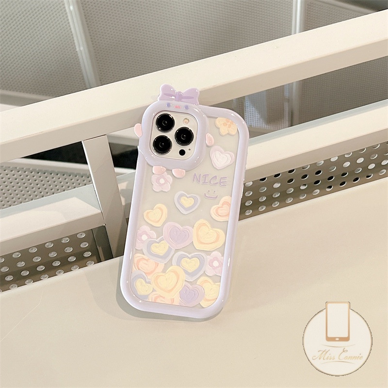 Redmi 9T A1 A1 A1+ 9C NFC 9A 10A 9C 9 10C 10A Note 11 10 9 8 11Pro+10 Pro 9Pro 10s 11s PO CO X3 NFC Pro M3 3D Bow Little Monster Lens Cute Smiley Love Hati Lembut Sarung Belakang TPU