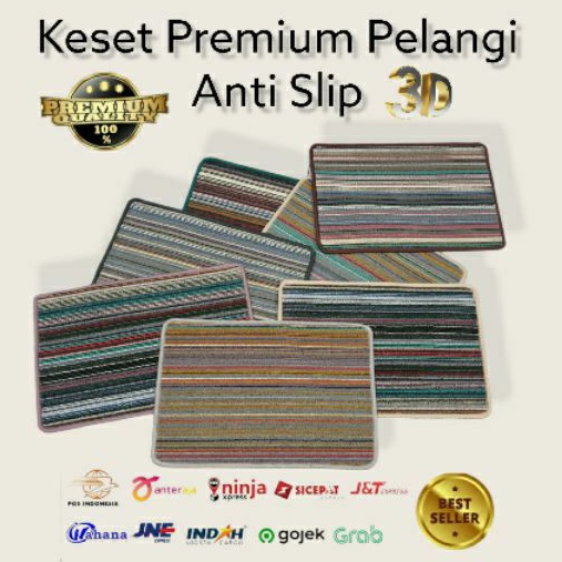 Keset Kaki Premium Pelangi Lembut Ruang tamu / MUSHOLA - ANTI SLIP