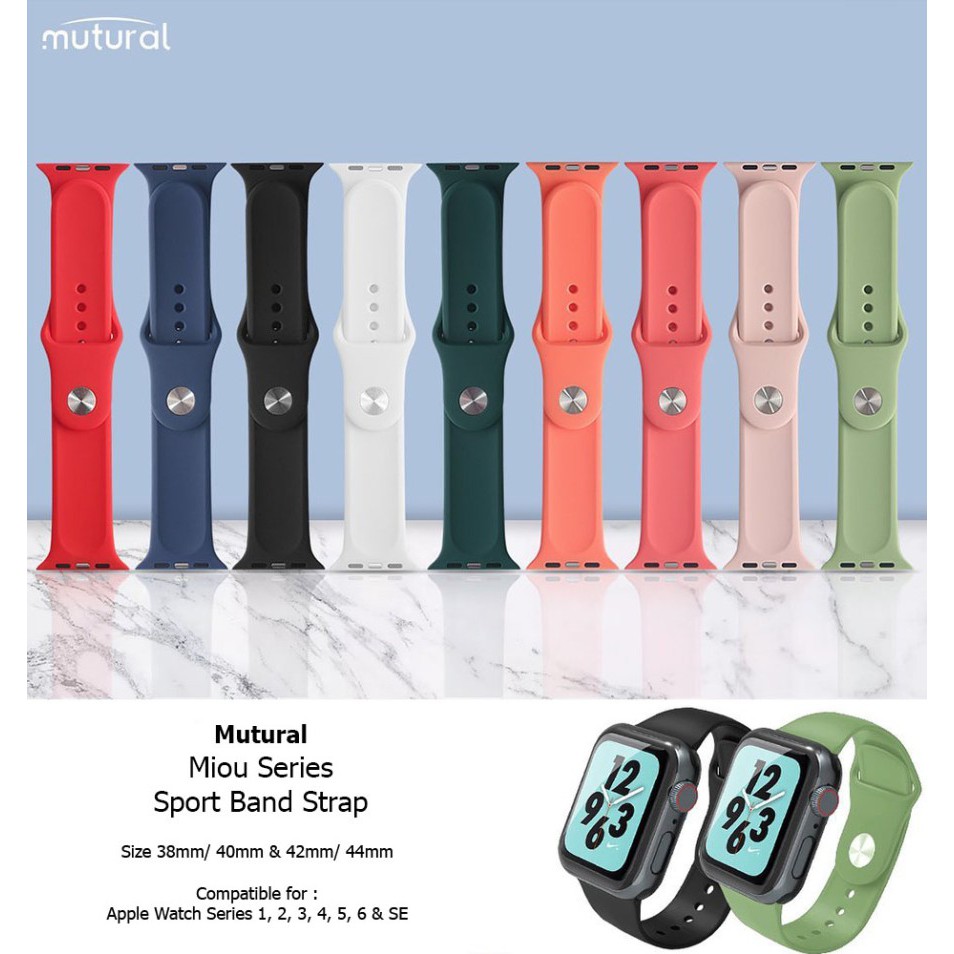 Mutural Miou Series Sport Band for Apple Watch Series 1-6 &amp; SE