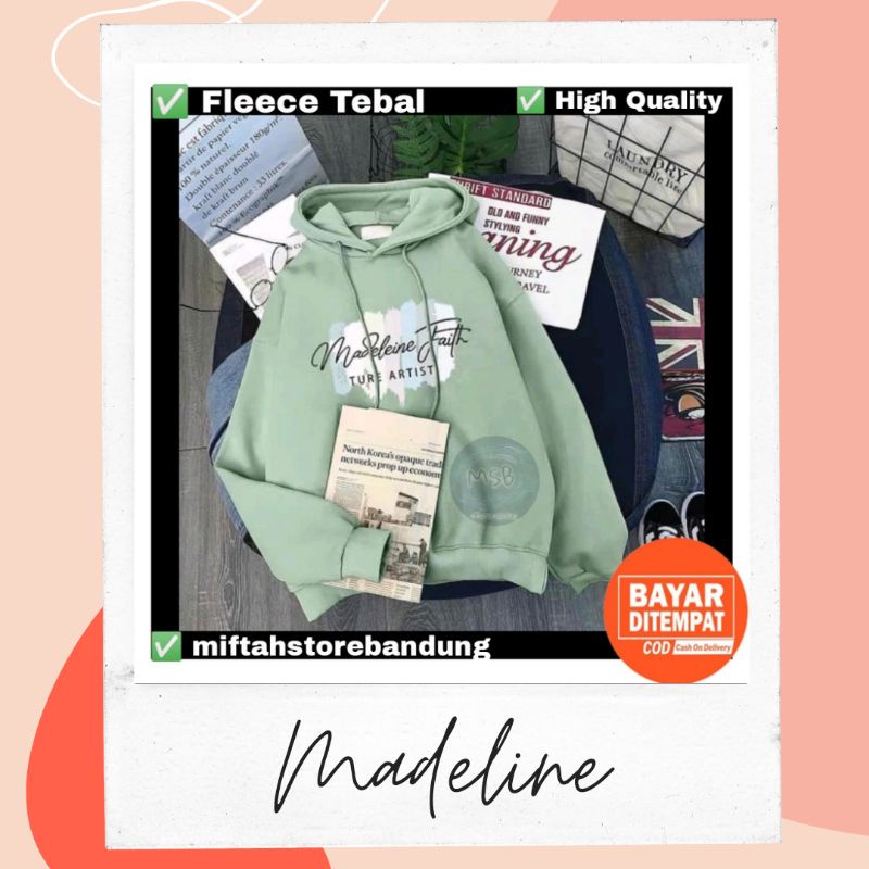 Sweater Hoodie Remaja Wanita Korea Madeline All Size Fit L