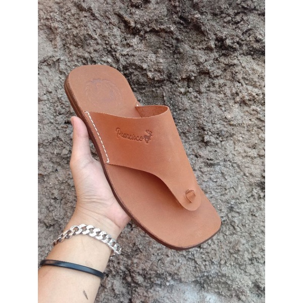 sandal jepit pria bahan kulit asli original leather model terbaru