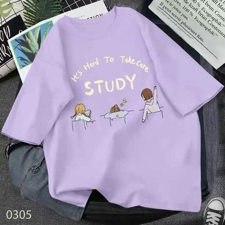 MYSTIQUE.ID-BAJU KAOS IT'S HARD TO TAKECARE STUDY T-SHIRT LUCU DAN AESTHETIC