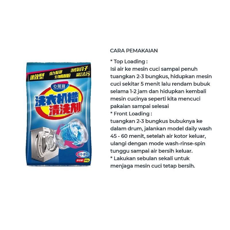 Bubuk Pembersih Mesin Cuci - Deep Cleaning Washing Machine Cleaner