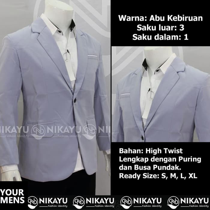 JAS PRIA ABU MUDA GIO SLIMFIT SEMI FORMAL TERBARU ABU MUDA HIGHTWIST KUALITAS PREMIUM