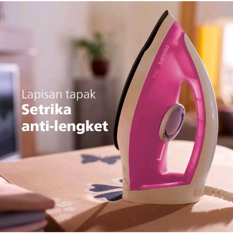 PHILIPS Diva Setrika Kering GC122/47 - Pink