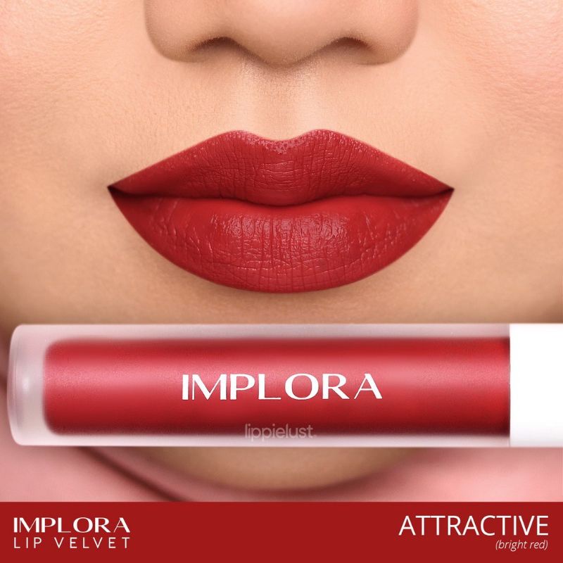 IMPLORA Lip Velvet 4,6 gram Implora Lip Cream Lipstik Lipvelvet Lipcrem Implora BPOM Perawatan Bibir