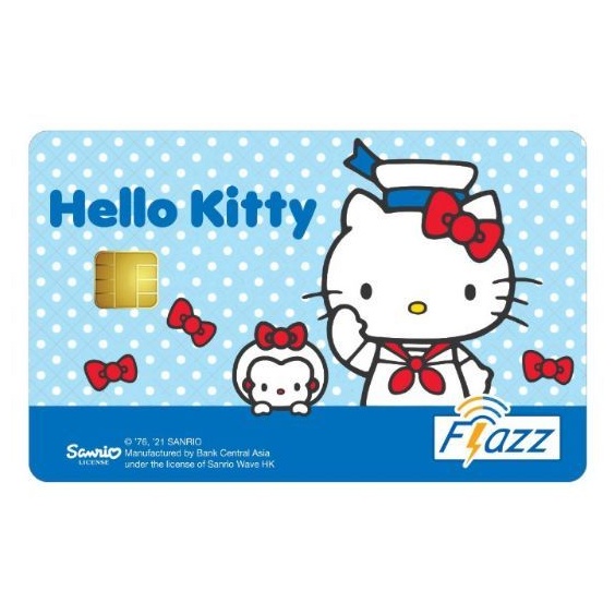 Kartu eTOLL Flazz BCA Gen2 / Gen 2 Limited Edition Hello Kitty Sailor ORI /Like eTOLL eMONEY Tapcash or Brizzi