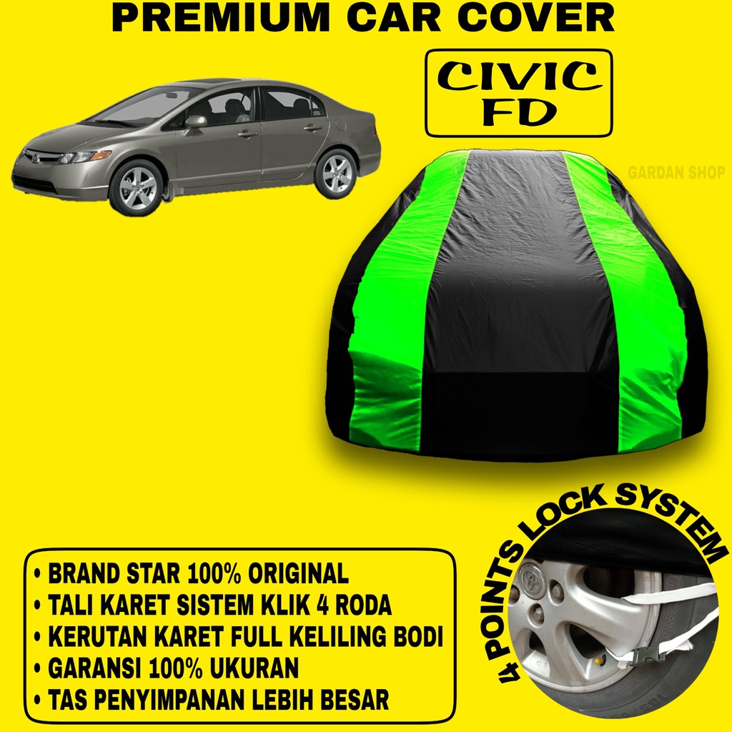 Body Cover CIVIC FD Sarung Strip HIJAU Penutup Pelindung Bodi Mobil Civic Fd PREMIUM