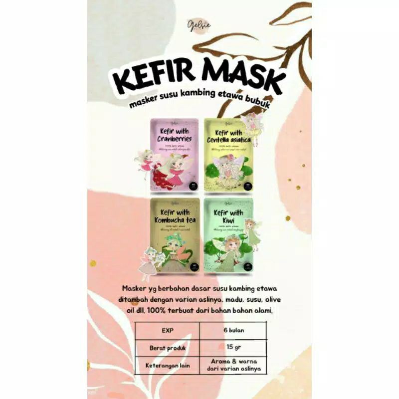 DIST MASKER KEFIR GELSIE - MASKER WAJAH KEFIR