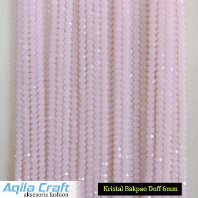 Kristal bakpao doff 6mm Golongan pink