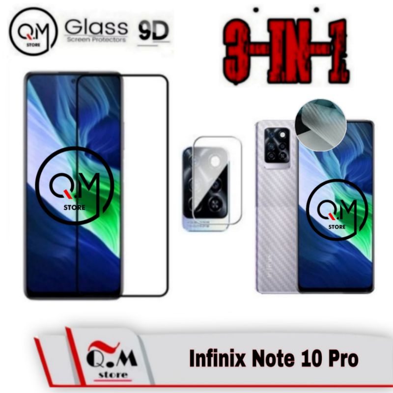 Paket 3In1 Tempered Glass INFINIX NOTE 11 NFC / NOTE 11S / NOTE 11 PRO / NOTE 10 / INFINIX NOTE 10 PRO / NOTE 10 PRO NFC Anti Gores Pelindung Layar