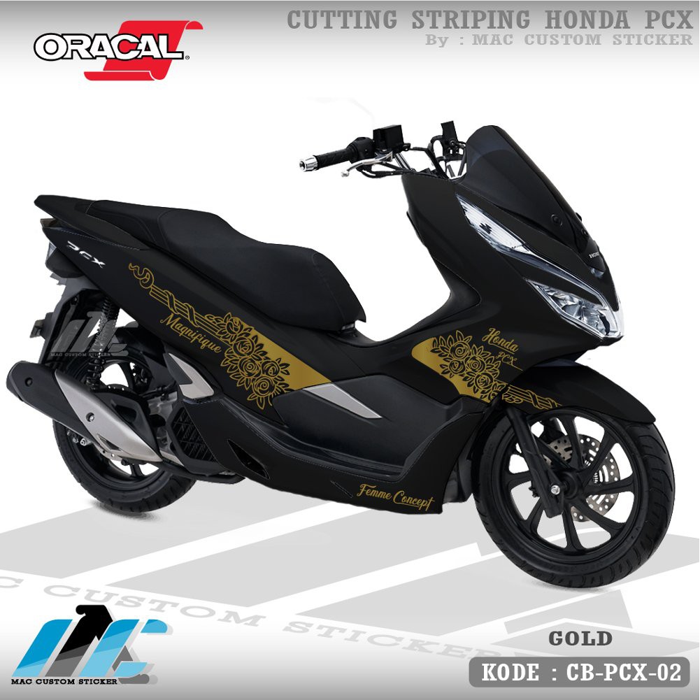 NEW AIR STICKER CB PCX 06 PCX STICKER PCX GOLD STRIPING CUTTING PCX SEMUA WARNA