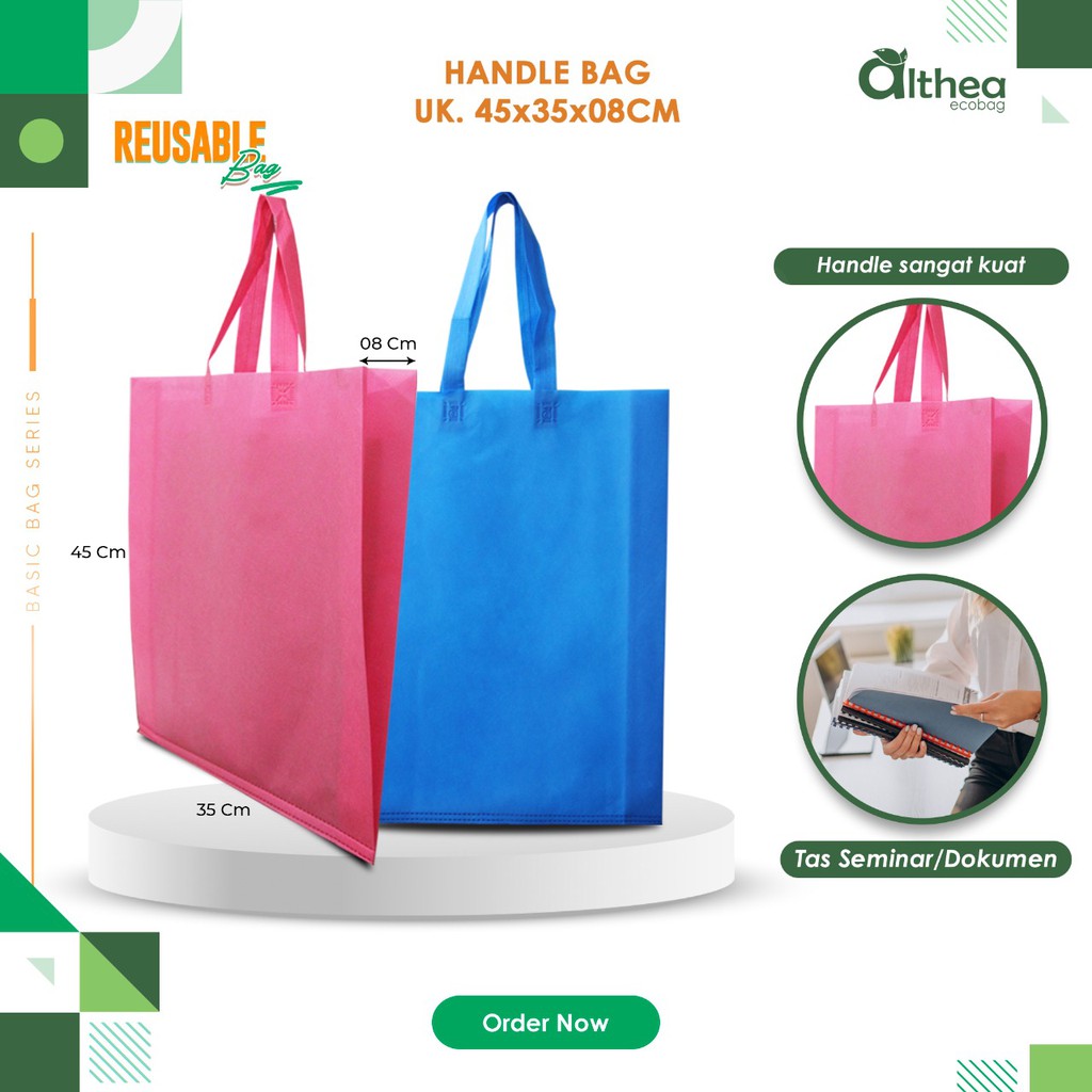 

ALTHEA Tas Spunbond Polos Tas Kain Spunbond Tas Spundbond Tas Sembako Kain Spunbond Tas Souvenir Uk 45x35x8