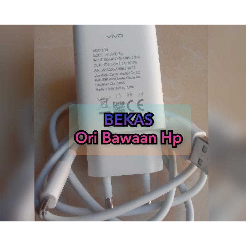 CHARGER VIVO Y12s | Y15s | Y12i | Y20 | Y11 ORI BAWAAN HP MIKRO USB