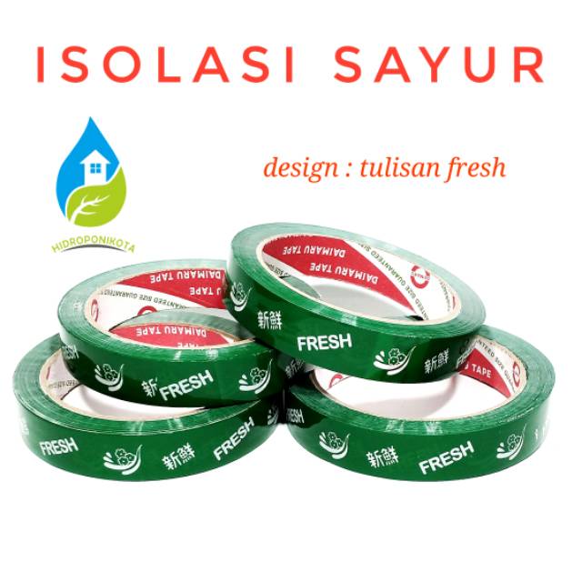 Isolasi sayur 50 meter - lakban fresh vegetable - isolasi fresh - lakban sayur - Daimaru 100% Asli