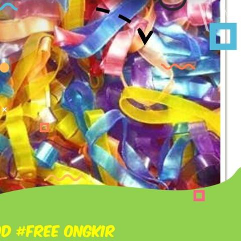 ✱ Karet Rambut Jepang Hitam Polos Tebal Ikat Rambut Anak Bayi Wanita Kiloan Elastis Warna Warni Gros