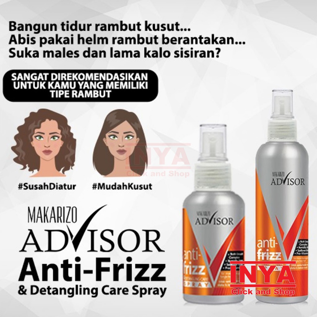 MAKARIZO ADVISOR ANTI FRIZZ &amp; DETANGLING CARE SPRAY 70ml - Hair Spray