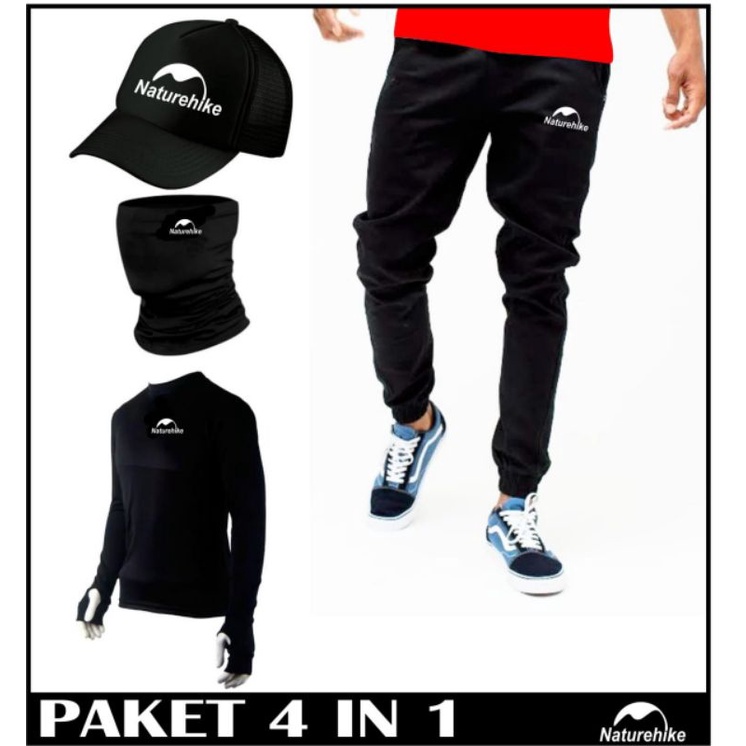 Manset gunung baju gunung lengan panjang - celana gunung pendaki celana hikking  - topi gunung maske