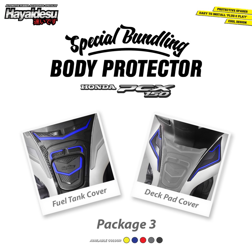 

Hayaidesu PCX PAKET HEMAT 3 Special Bundle Body Protector