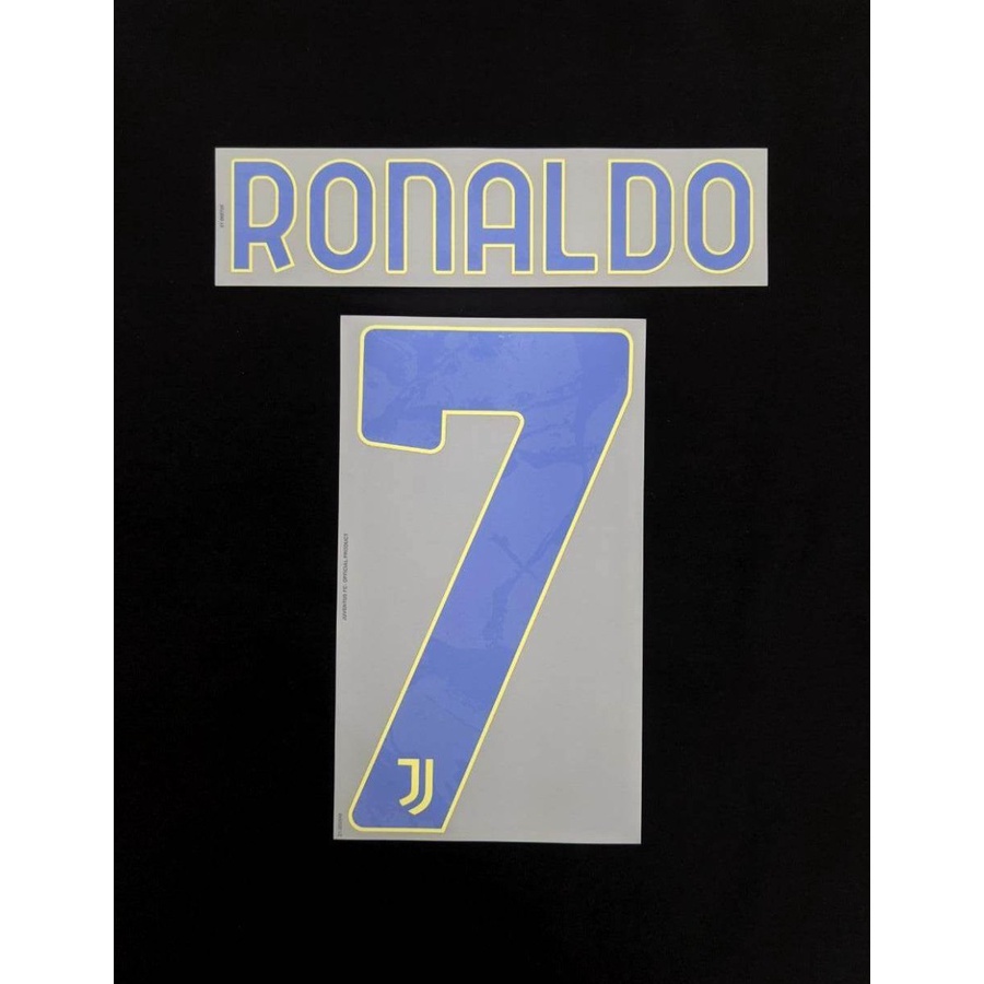 NNS Juventus 2021-22 3rd. Original NAMESET for Jersey. RONALDO 7
