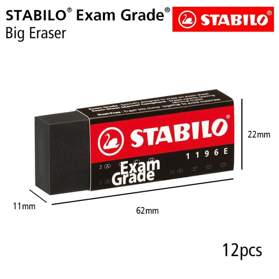 Penghapus / Eraser Stabilo Exam Grade Besar 1196E - Satuan