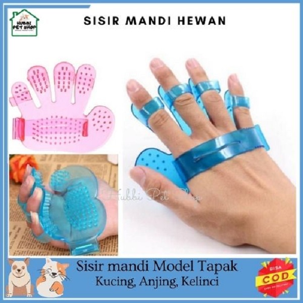 Sisir Mandi Kucing Tangan / Sisir Grooming Kucing Anjing Kelinci / Sisir Kucing