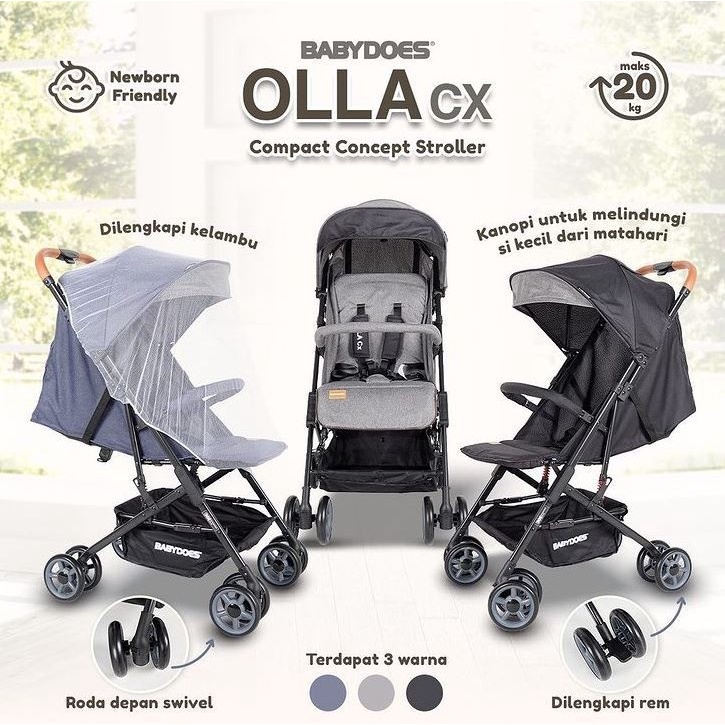 Stroller Babydoes Olla CX Cabin Size Stroller Kereta Dorong Bayi