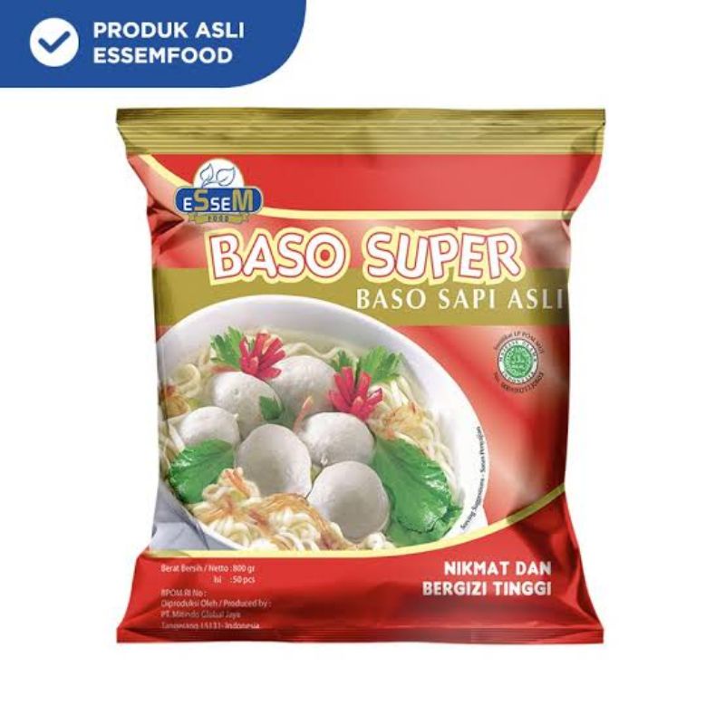 

Essem bakso sapi merah 50s pcs meat ball