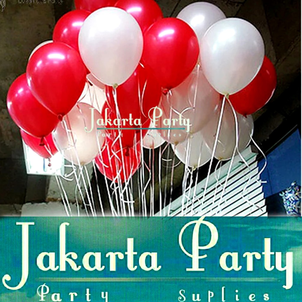 Balon Latex DOFF Merah Putih / Balon DOFF / Balon Karet / Balon Latex