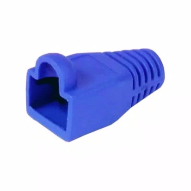 ECERAN-Karet pelindung Plugboot RJ45 Konektor CAT5E CAT6 Plug boot Biru