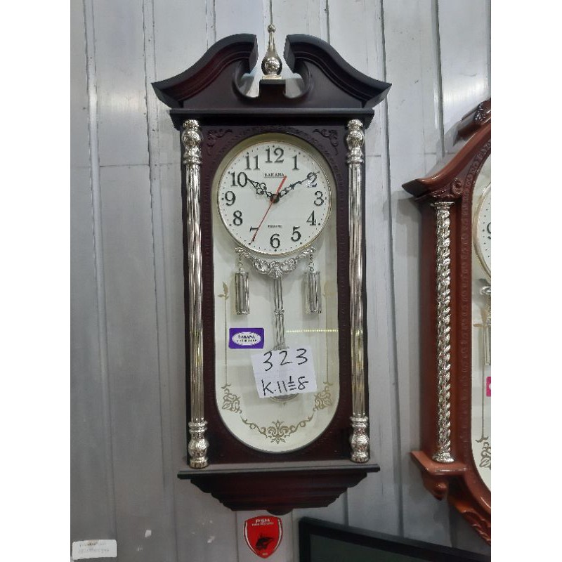 (Toko Ricoh) SAKANA 323 jam dinding bahan fibber