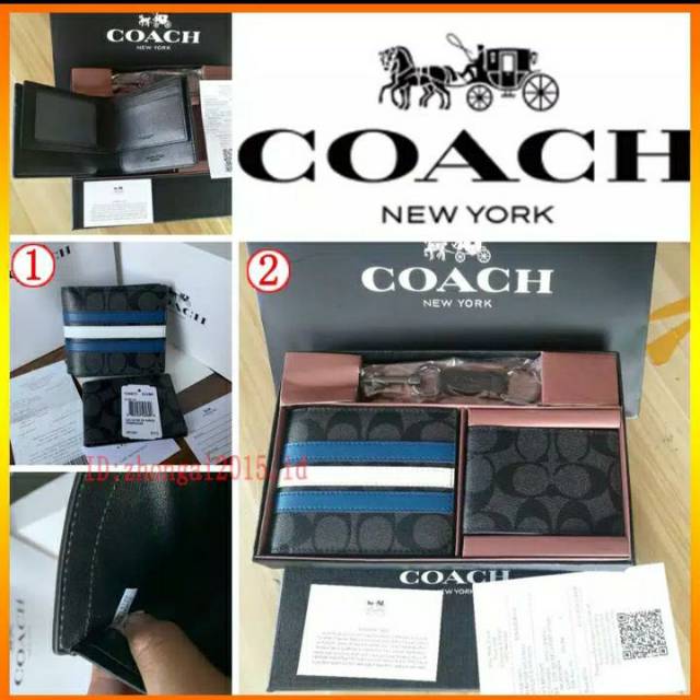 Dompet  Coach Lipat pria / F26072 Original / Dompet pria  / Dompet kulit / Tas pria
