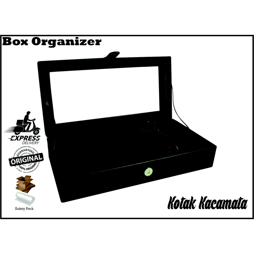 Kotak Kacamata Isi 6 Hitam / Box Kacamata / Tempat Kacamata / Glasses Box