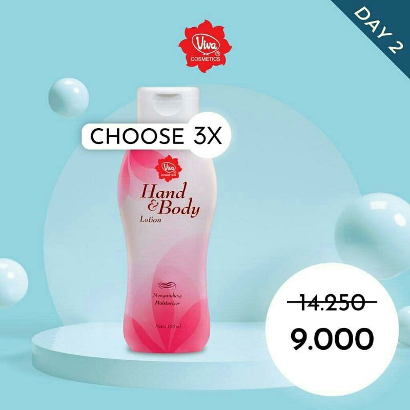 Paket 3 Hand &amp; Body Lotion 100 ml Viva