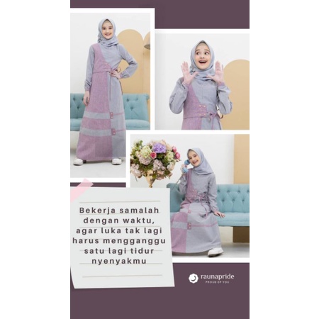 Gamis Set Hijab Original RGR 19 by Rauna Pride|Baju Remaja|,Gamis Set Remaja|Dress Set Hijab|Dress T