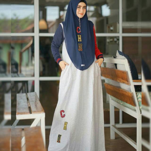 Gamis kaos combed brand chanel cloth pl like new size s ld/pb 90/135cm