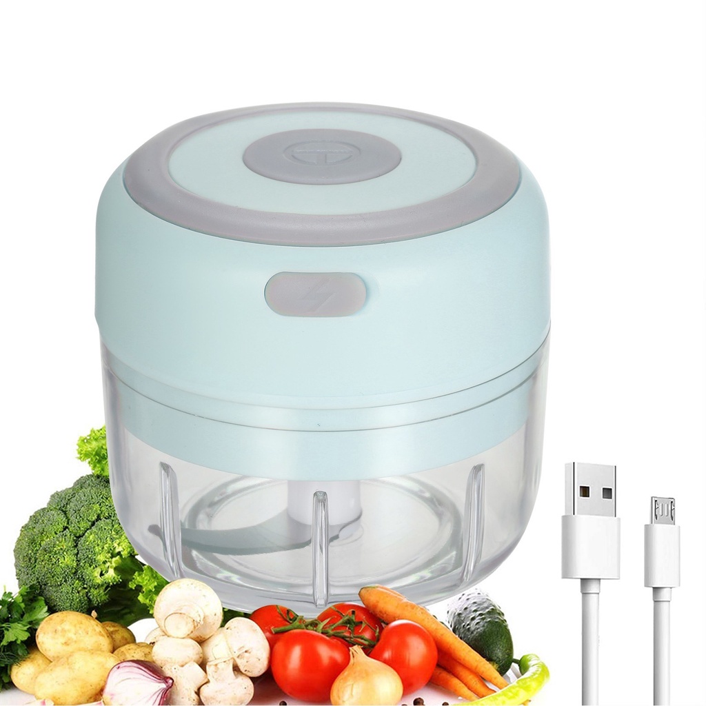 Blender Bumbu Mini Elektrik Portable Food Chopper Garlic Masher USB