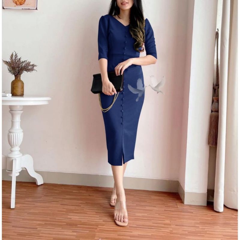 dress scuba bangkok premium dress ke gereja dres natal model terbaru dress terlaris fh hanyy