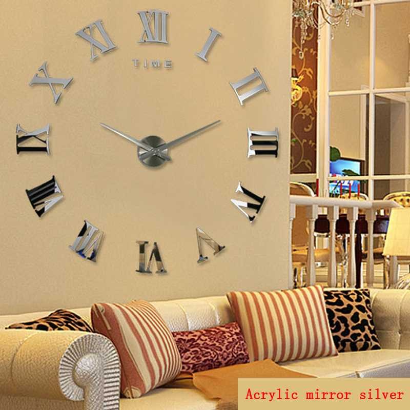 MLNSHP Jam Dinding Besar DIY Giant Wall Clock Quartz 80-130cm - DIY-106