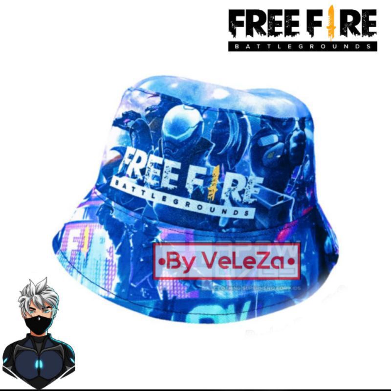 waistbag anak karakter free fire 2in1 - tas + topi