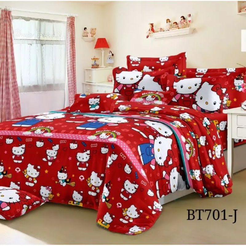 Sprei katun berkarakter lucu no 1 ,180 x200