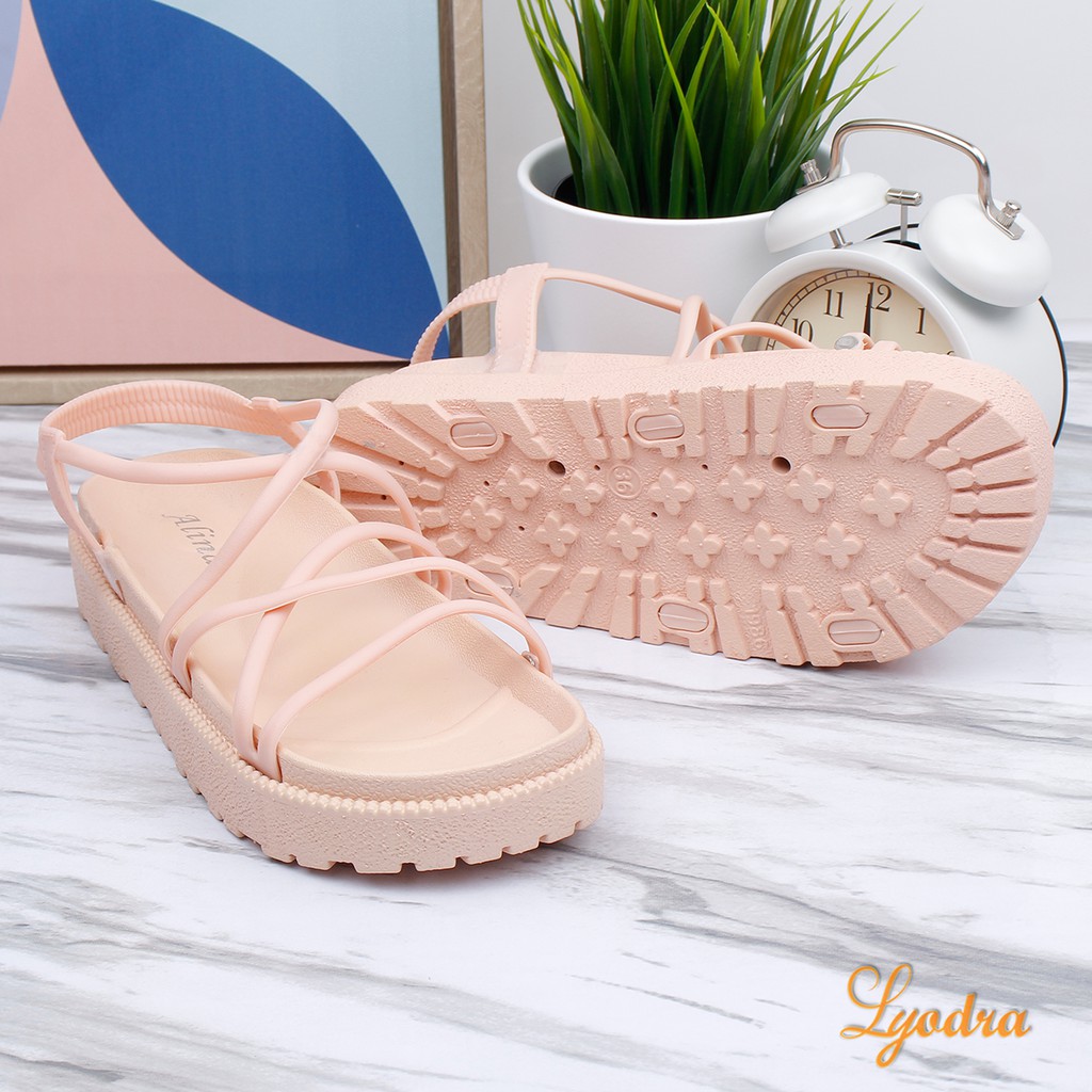 Lyodra Layla Wedges Jelly Shoes Import LDR908 Real Pict TANPA KOTAK