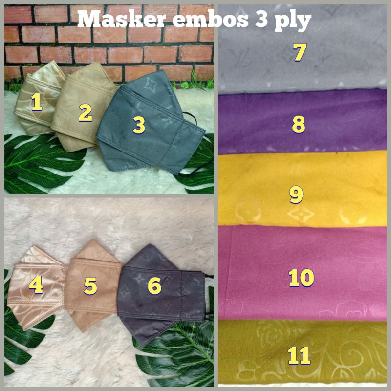 Masker embos masker souvenir pernikahan dan hajatan paling laris