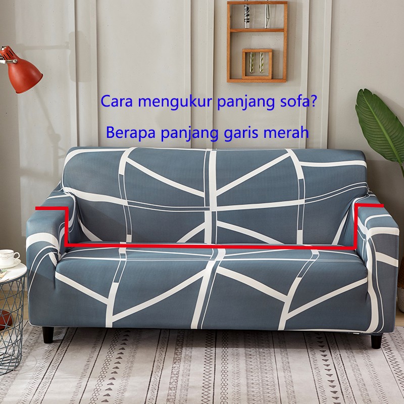 Cover Sofa Sarung Sofa 1/2/3/4 Seater Sofa Cover Krem/Beige Elastic Sarung bantal sofa Cushion Protector Covers