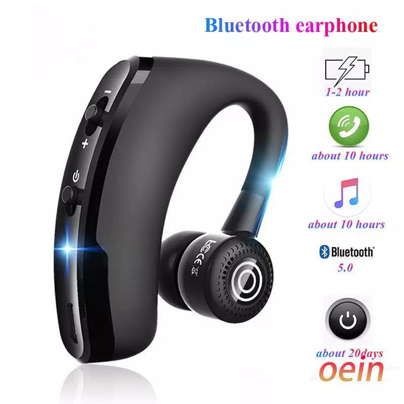 V9 Earphone Bluetooth Stereo with Mic Noise Reduction