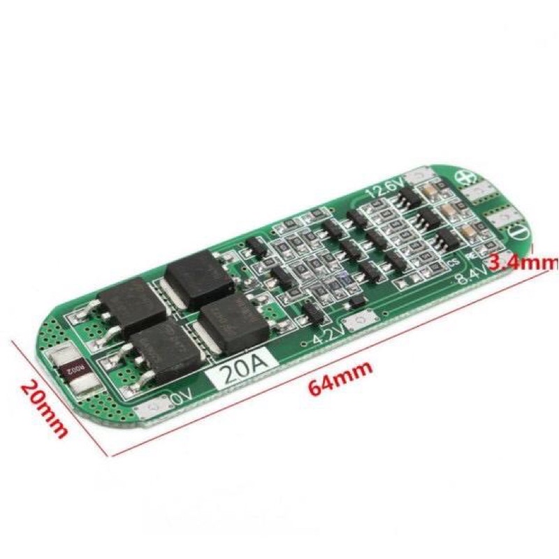 Papan Modul Pcb Bms Pelindung Charger Baterai Li-ion Lithium 3s 20a 18650 12.6v