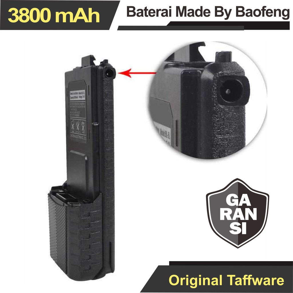 Baterai Ekstra Baofeng 3800 mah Untuk UV5R Pofung Weirwei - Baterai Ekstra UV 5R Baofeng