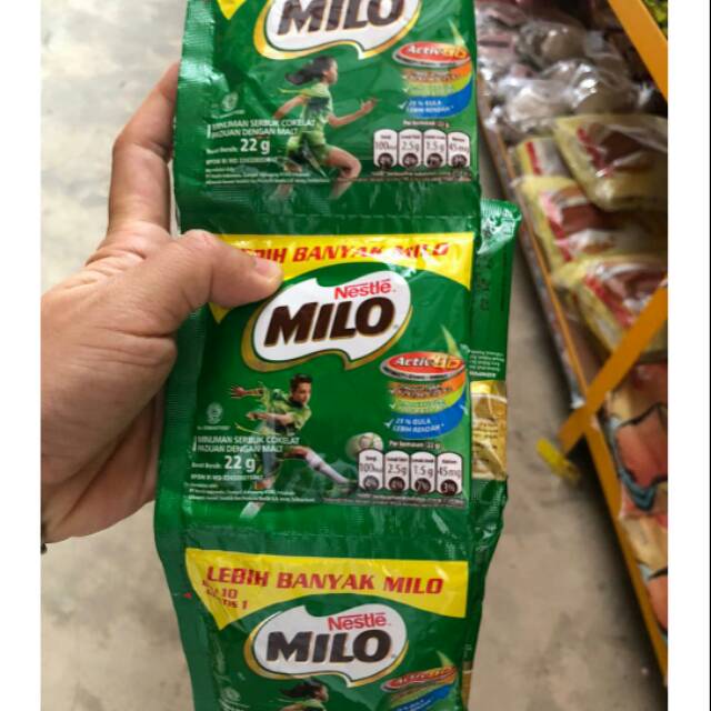 

Milo renteng 22gr 10+1 sachet